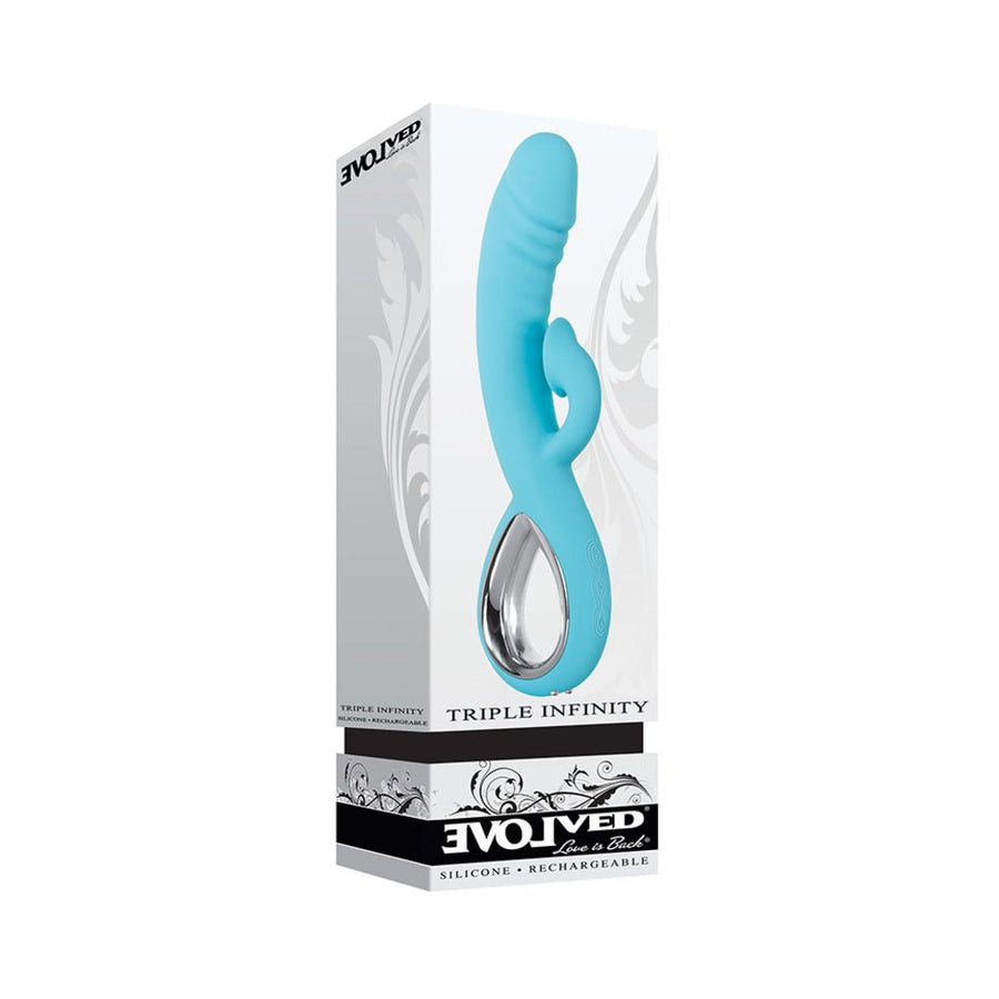 Triple Infinity Blue Rabbit Style Vibrator-Evolved-Sexual Toys®