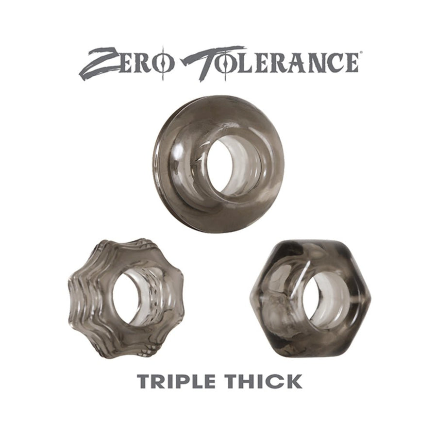 Triple Thick Cock Ring Trio Smoke-Zero Tolerance-Sexual Toys®