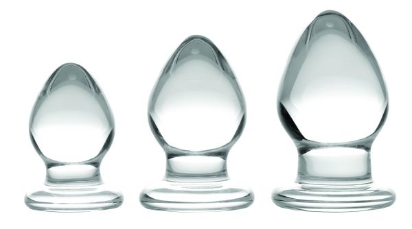 Triplets 3 Piece Glass Anal Plug Kit-Prisms Erotic Glass-Sexual Toys®
