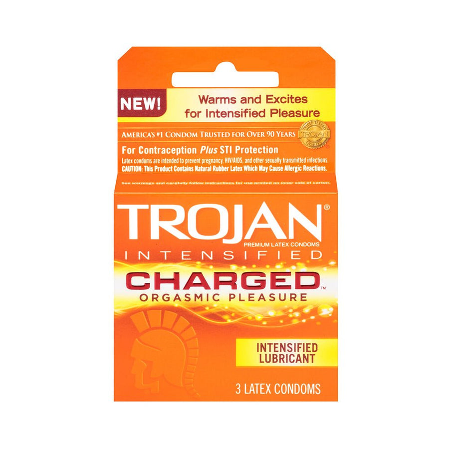 Trojan Charged W/intensified Lubricant Condoms (3 Pack)-Trojan-Sexual Toys®