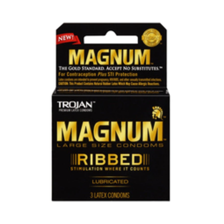 Trojan Magnum Ribbed Latex Condoms 3 Pack-blank-Sexual Toys®