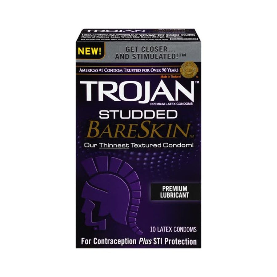 Trojan Studded Bareskin Condoms 10 Package-Trojan-Sexual Toys®