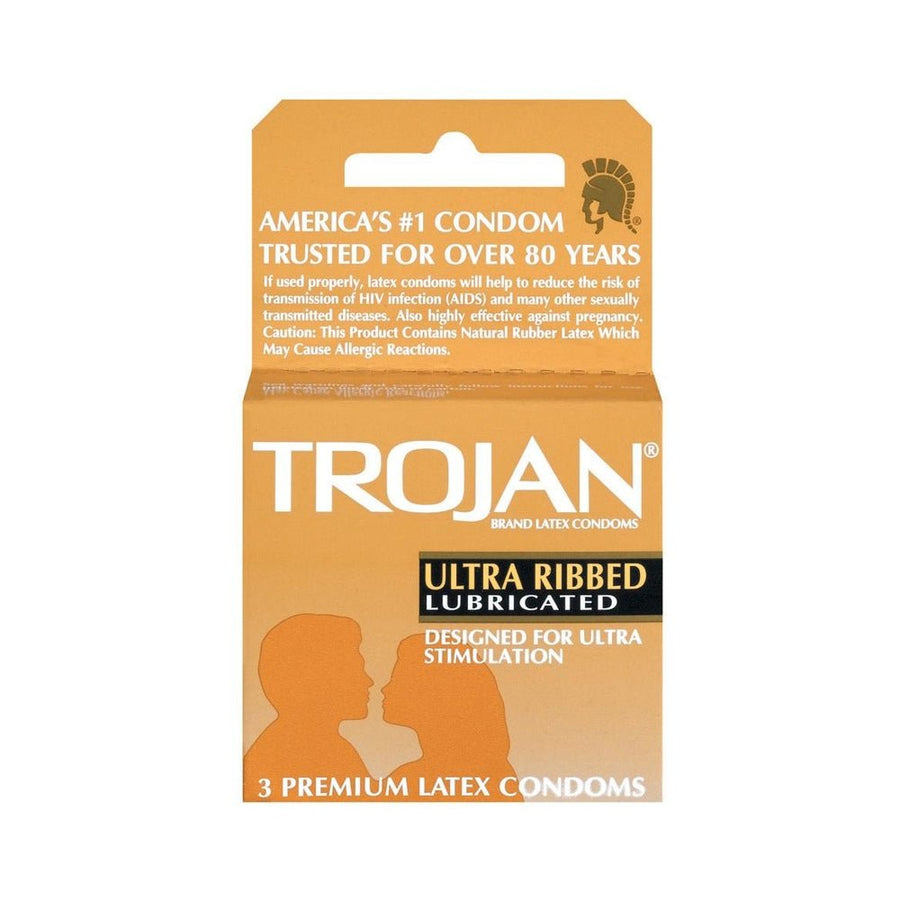 Trojan Ultra Ribbed Lubricated Condoms 3 Pack-blank-Sexual Toys®