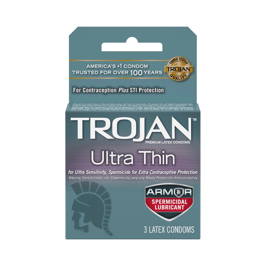 Trojan Ultra Thin Armor (spermicidal) 3pk-blank-Sexual Toys®