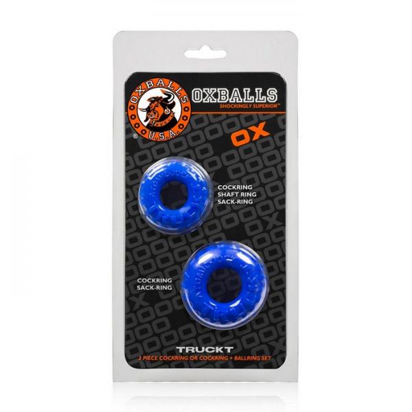 Truckt 2 Piece Cock Ring Set Police Blue-Oxballs-Sexual Toys®