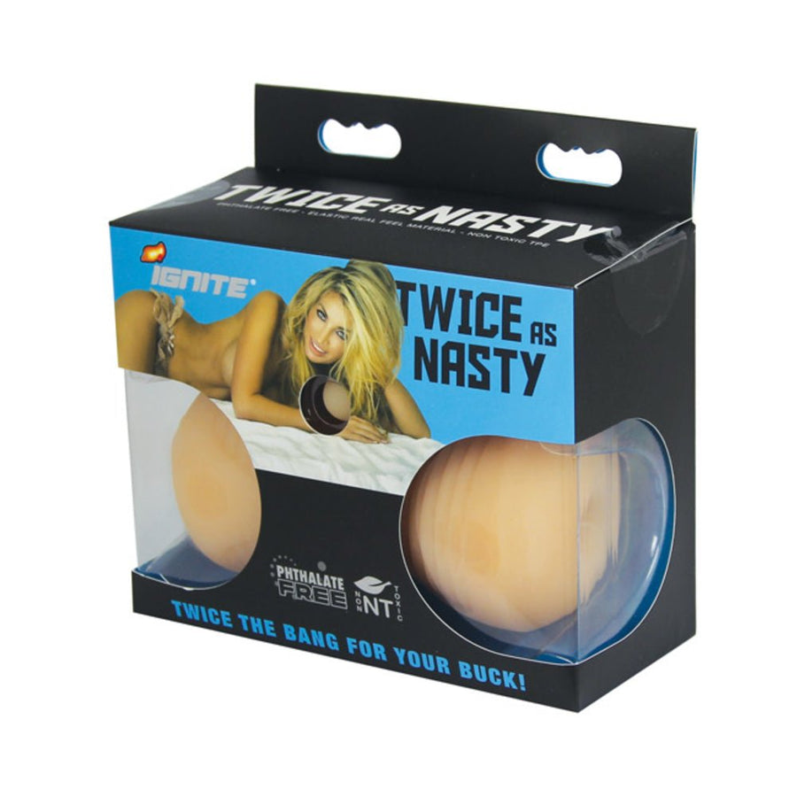 Twice As Nasty Vanilla Beige Stroker-Ignite-Sexual Toys®