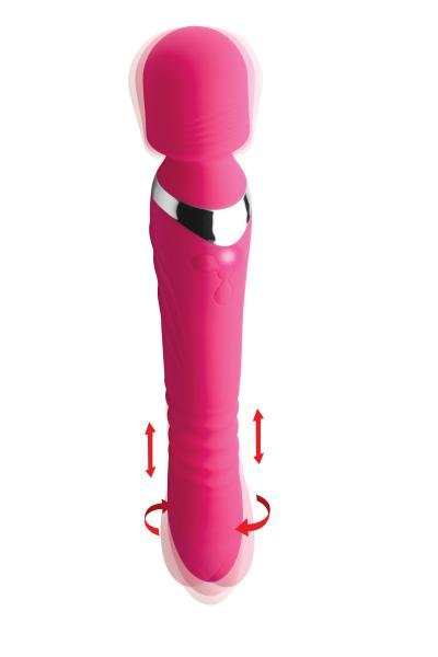 Ultra Thrusting And Vibrating Silicone Wand Pink-Inmi-Sexual Toys®