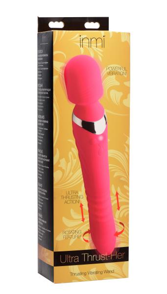 Ultra Thrusting And Vibrating Silicone Wand Pink-Inmi-Sexual Toys®