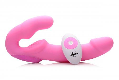 Urge Silicone Strapless Strap On Vibrating With Remote Pink-Strap U-Sexual Toys®