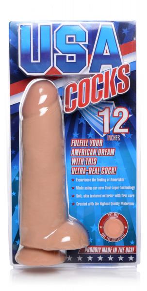 USA Cocks 12 Inches Ultra Real Dual Layer Suction Cup Dildo-USA Cocks-Sexual Toys®