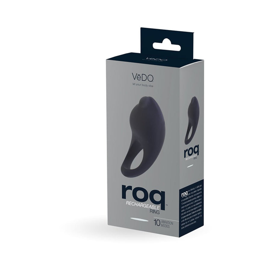 Vedo Roq Rechargeable Ring - Just Black-VeDO-Sexual Toys®