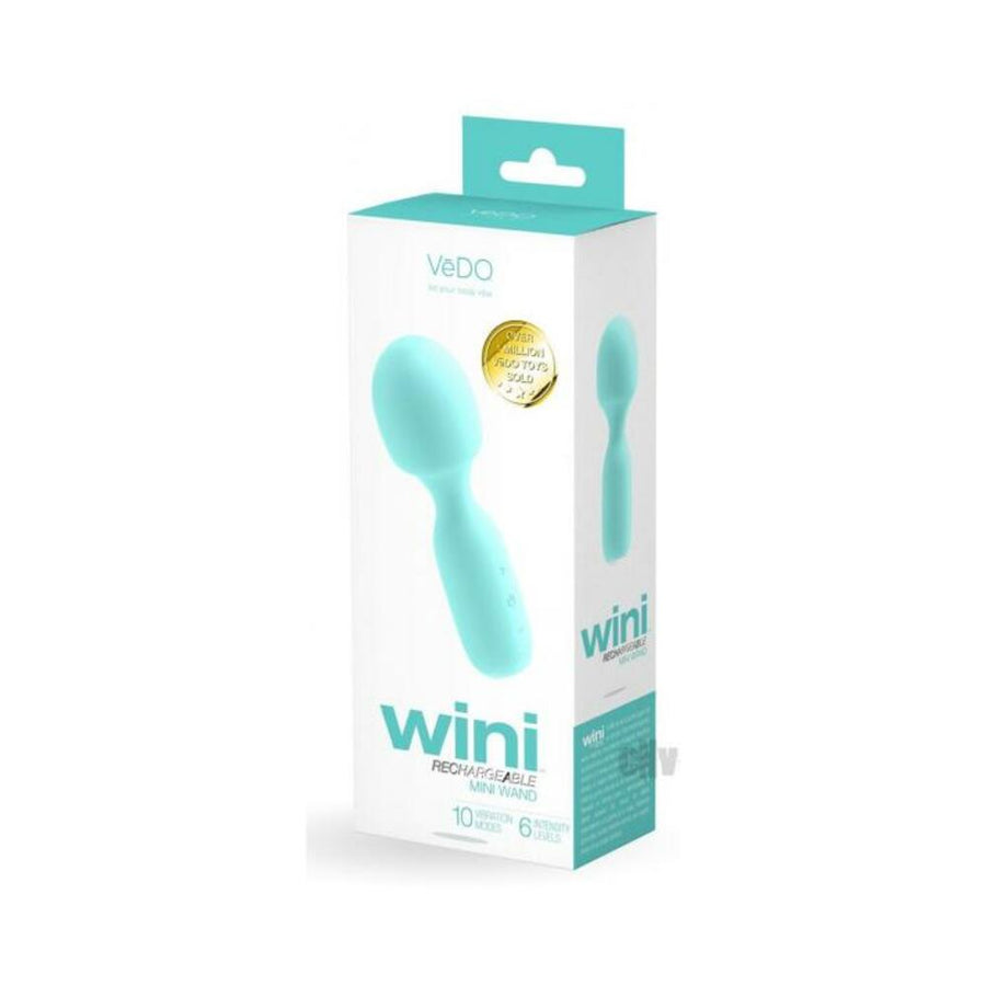 Vedo Wini Rechargeable Mini Wand Tease Me Turquoise-VeDO-Sexual Toys®