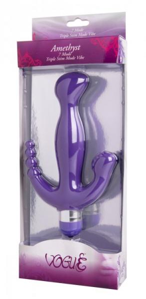 Amethyst 7 Mode Triple Stimulation Vibe Purple-Vogue-Sexual Toys®