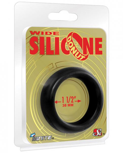 Wide Silicone Donut Black 1.5&quot;-Ignite-Sexual Toys®