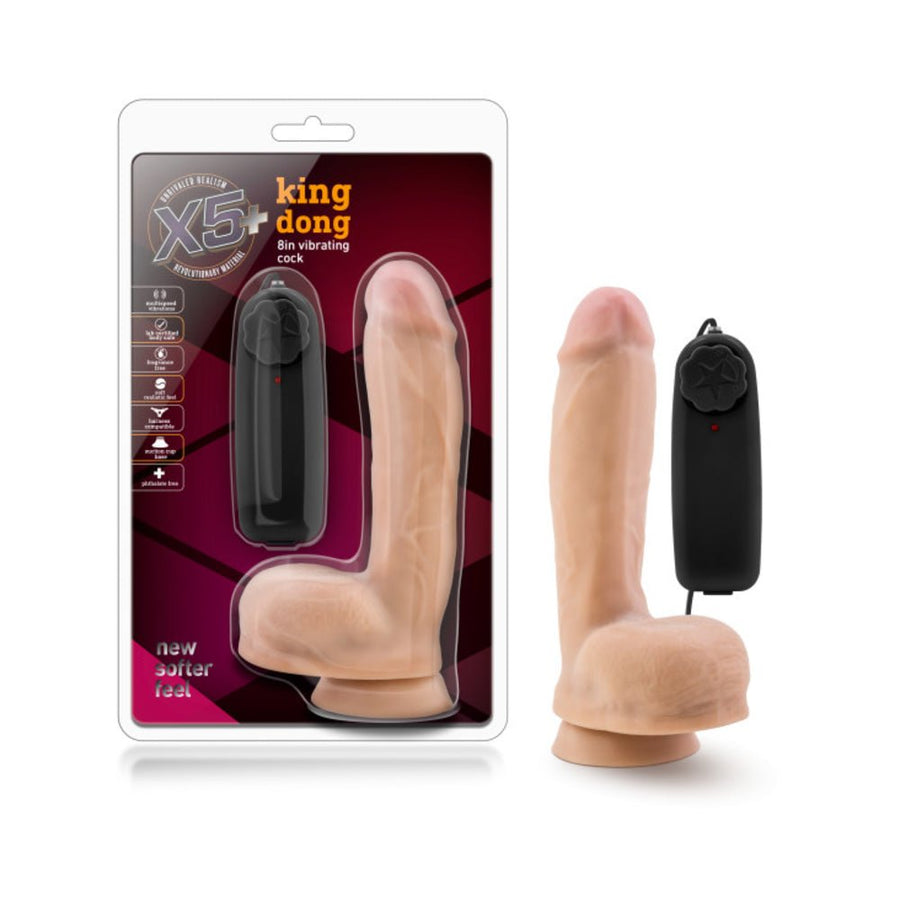 X5 Plus King Dong 8 Inches Vibrating Cock Vanilla Beige-Blush-Sexual Toys®