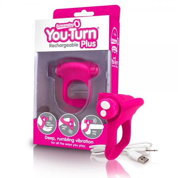 You Turn Plus Ring Vibrator Strawberry Pink-Screaming O Charged-Sexual Toys®