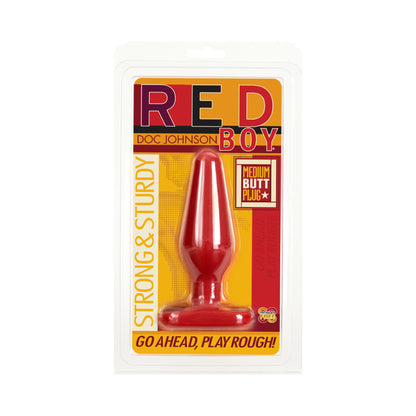 Red Boy Medium Butt Plug Red
