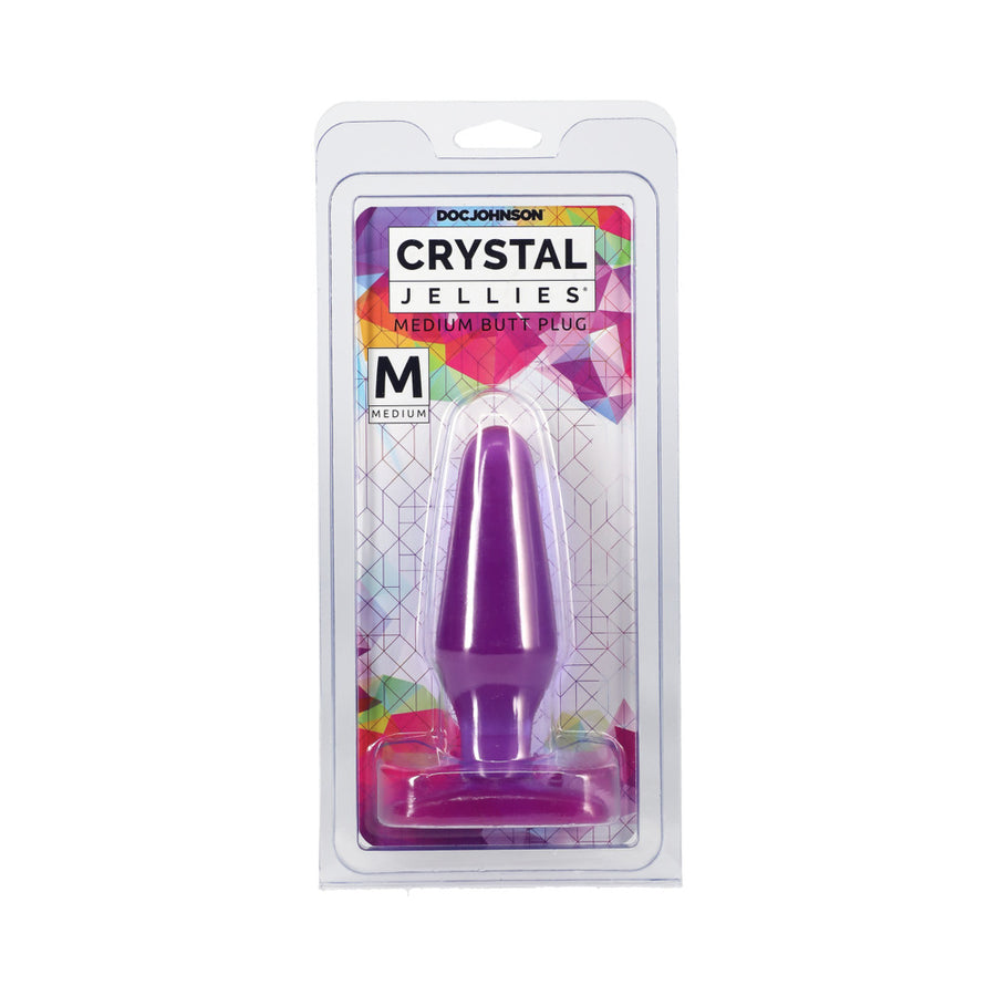 Crystal Jellies Butt Plug Purple Medium