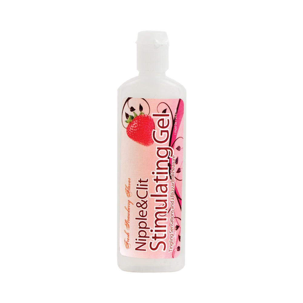 Nipple &amp; Clit Stimulating Gel Strawberry 1Oz