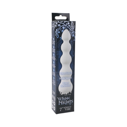 White Nights 7 inches Ribbed Vibrator