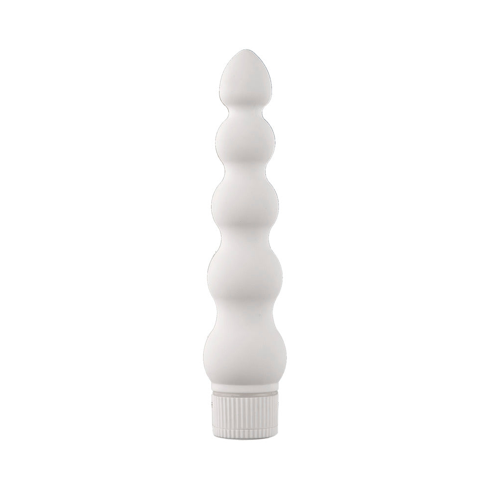 White Nights 7 inches Ribbed Vibrator