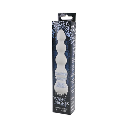 White Nights 7 inches Ribbed Vibrator