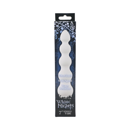 White Nights 7 inches Ribbed Vibrator