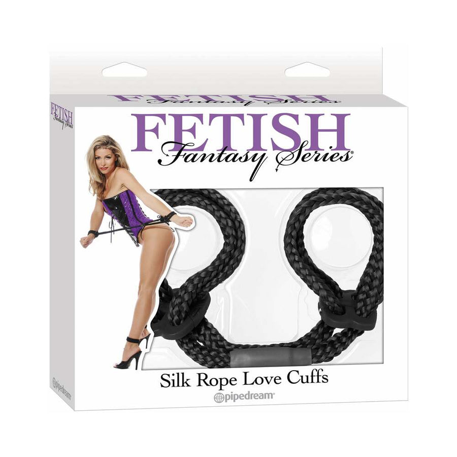 Ff Silk Rope Love Cuffs Black