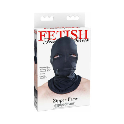 Fetish Fantasy Black Zipper Face Hood