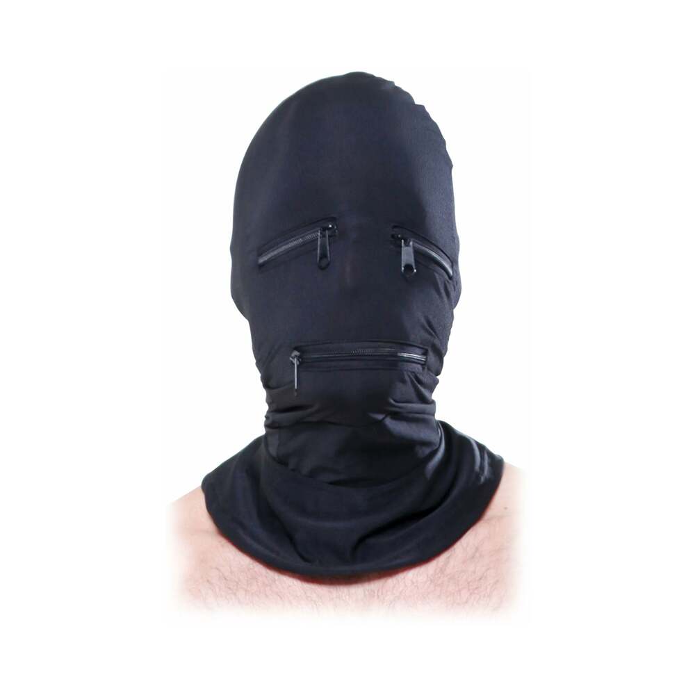 Fetish Fantasy Black Zipper Face Hood