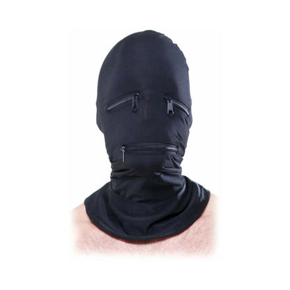Fetish Fantasy Black Zipper Face Hood