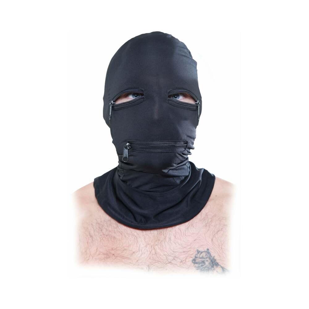 FF Black Zipper Face Hood