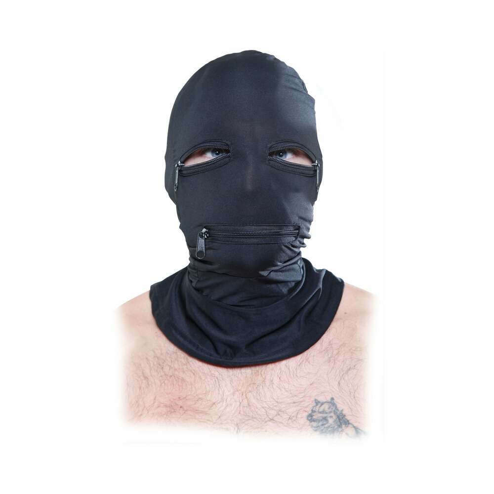 Fetish Fantasy Black Zipper Face Hood