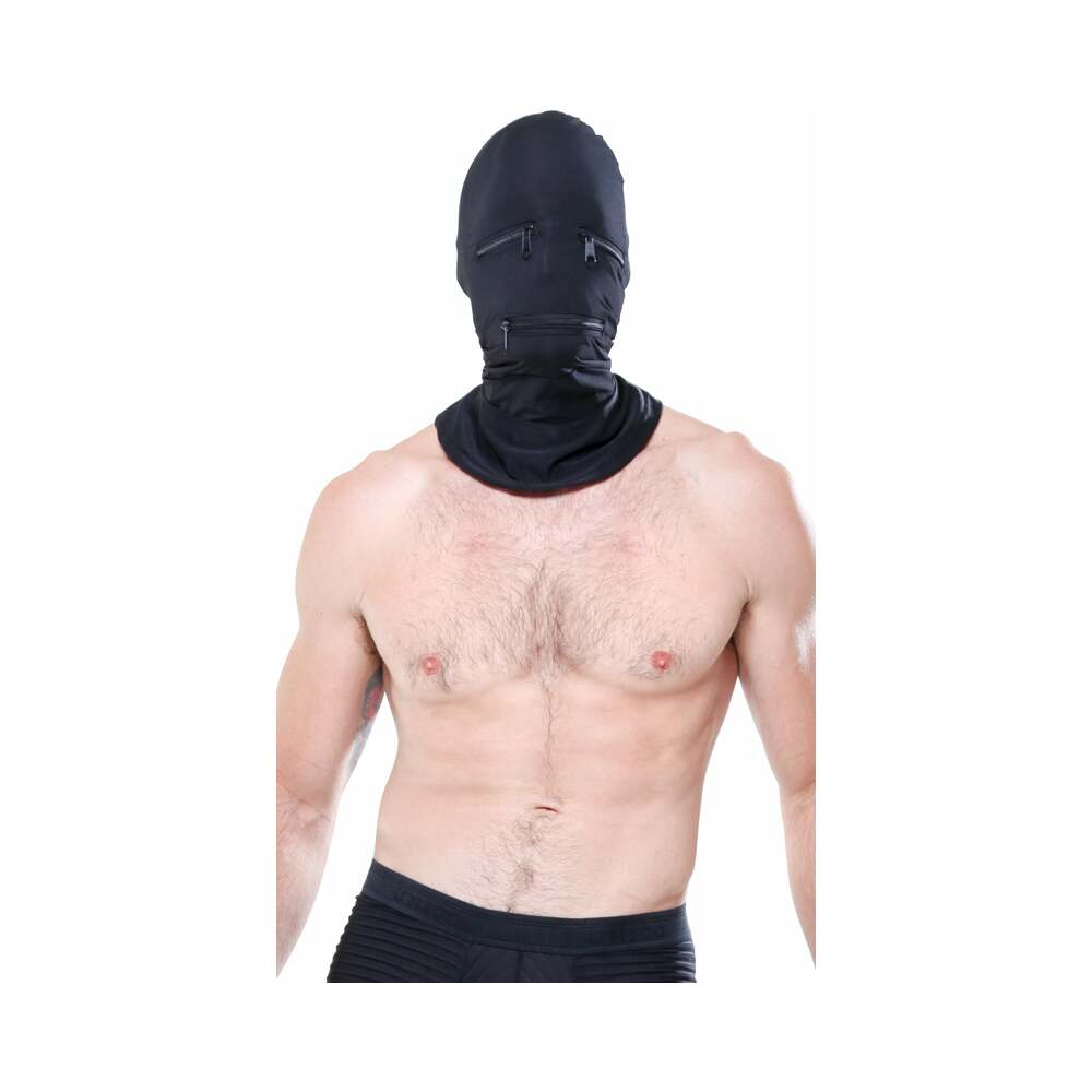 Fetish Fantasy Black Zipper Face Hood