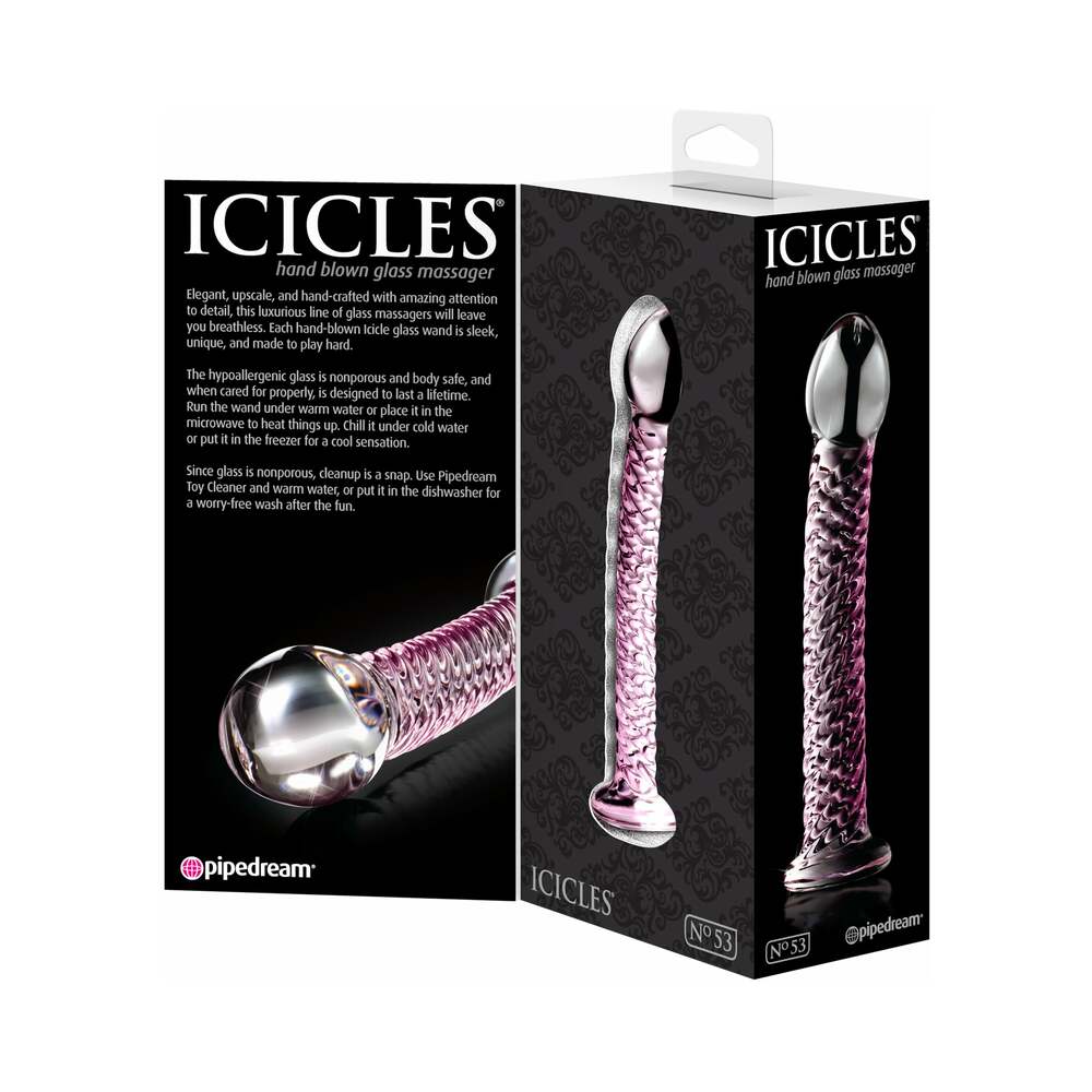 Icicles No 53 Pink Glass Massager