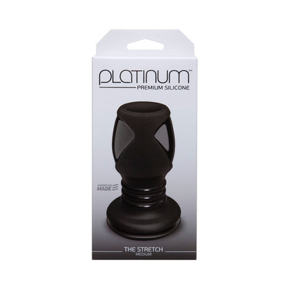 Platinum Silicone The Stretch Silicone Anal Plug Medium - Black