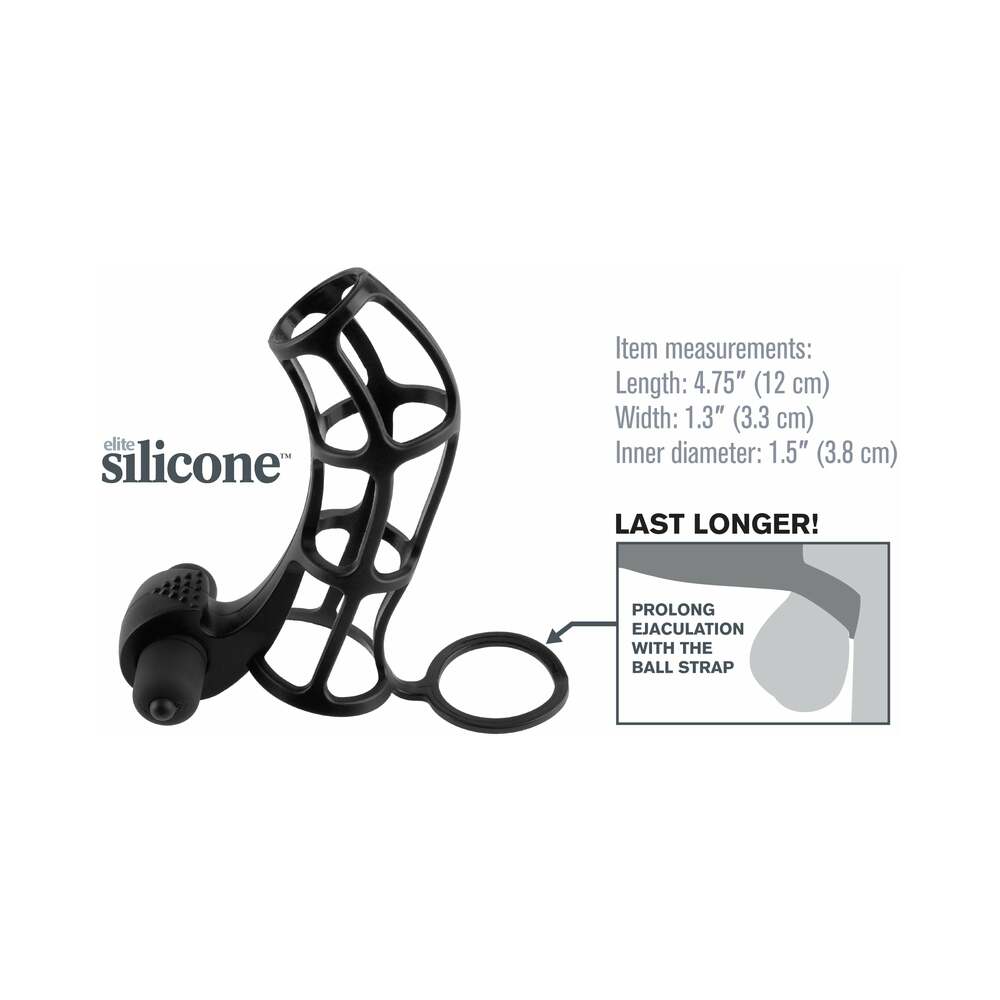 Deluxe Silicone Power Cage - Black