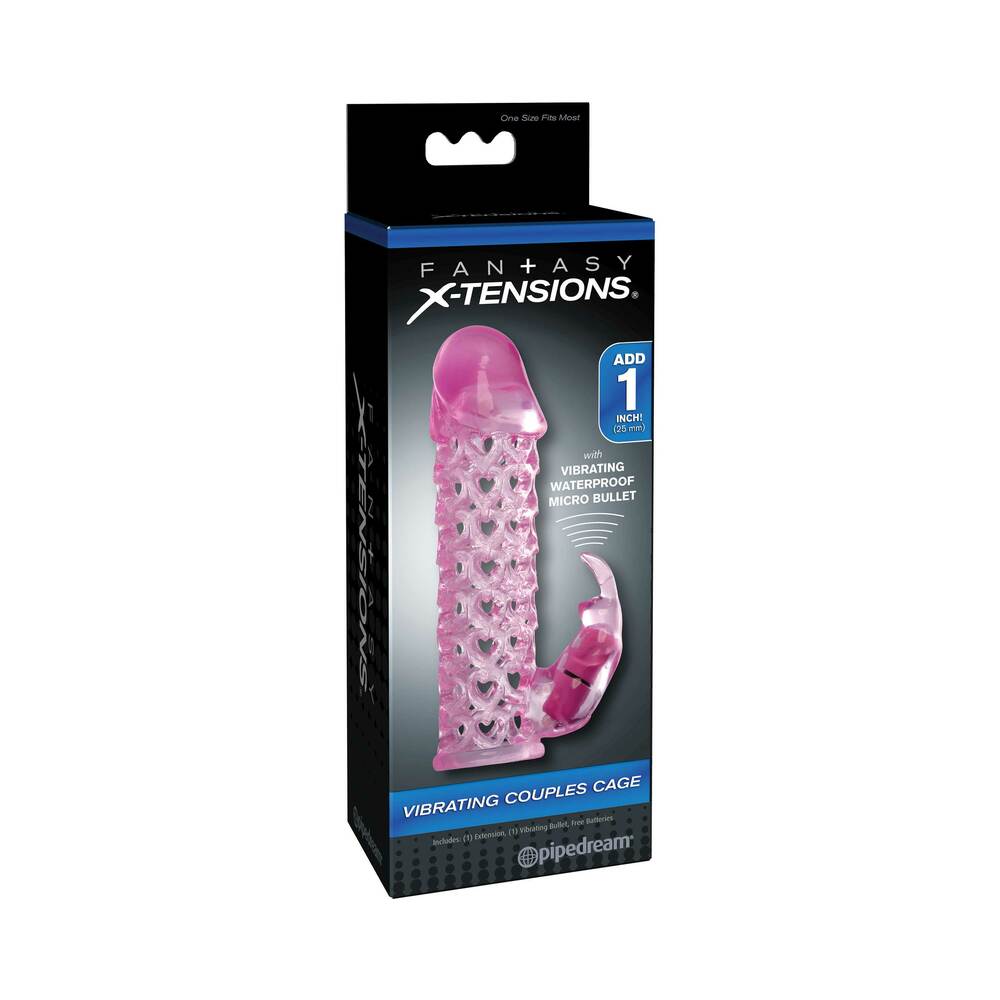 Fantasy Vibrating Couples Cage - Pink