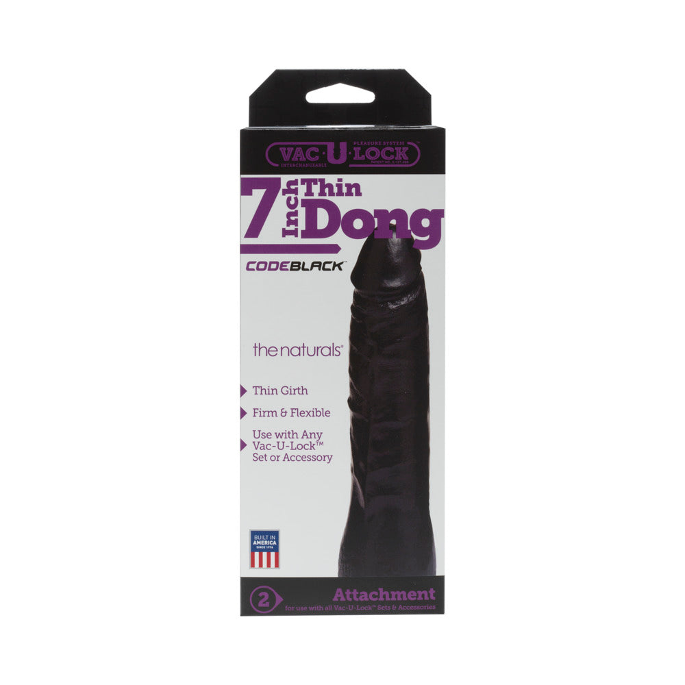 Vac U Lock Code Black Natural Thin Dong 7 Inches