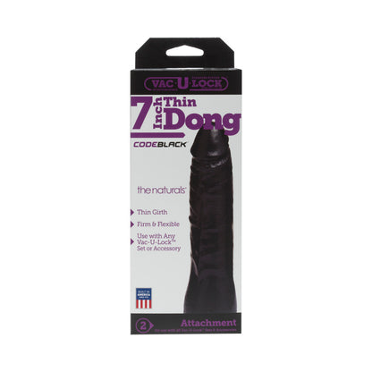 Vac U Lock Code Black Natural Thin Dong 7 Inches