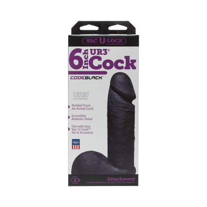 Vac-u-lock - Ur3 6in Realistic Cock Codeblack