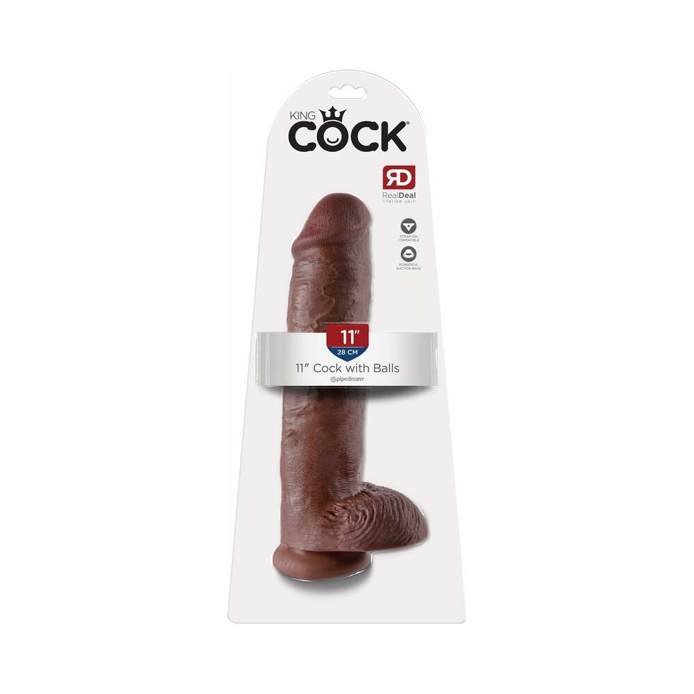 King Cock 11&quot; Cock - Brown