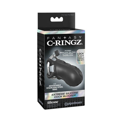 Fantasy C-Ringz Extreme Silicone Cock Blocker - Black