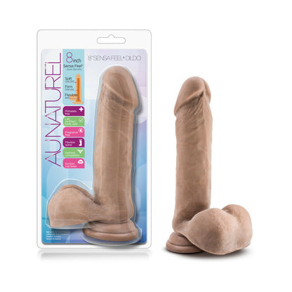 Au Naturel 8 Sensa Feel Dildo - Chocolate