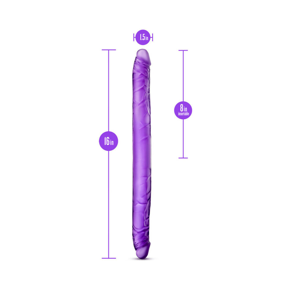 B Yours 16 Double Dildo - Purple