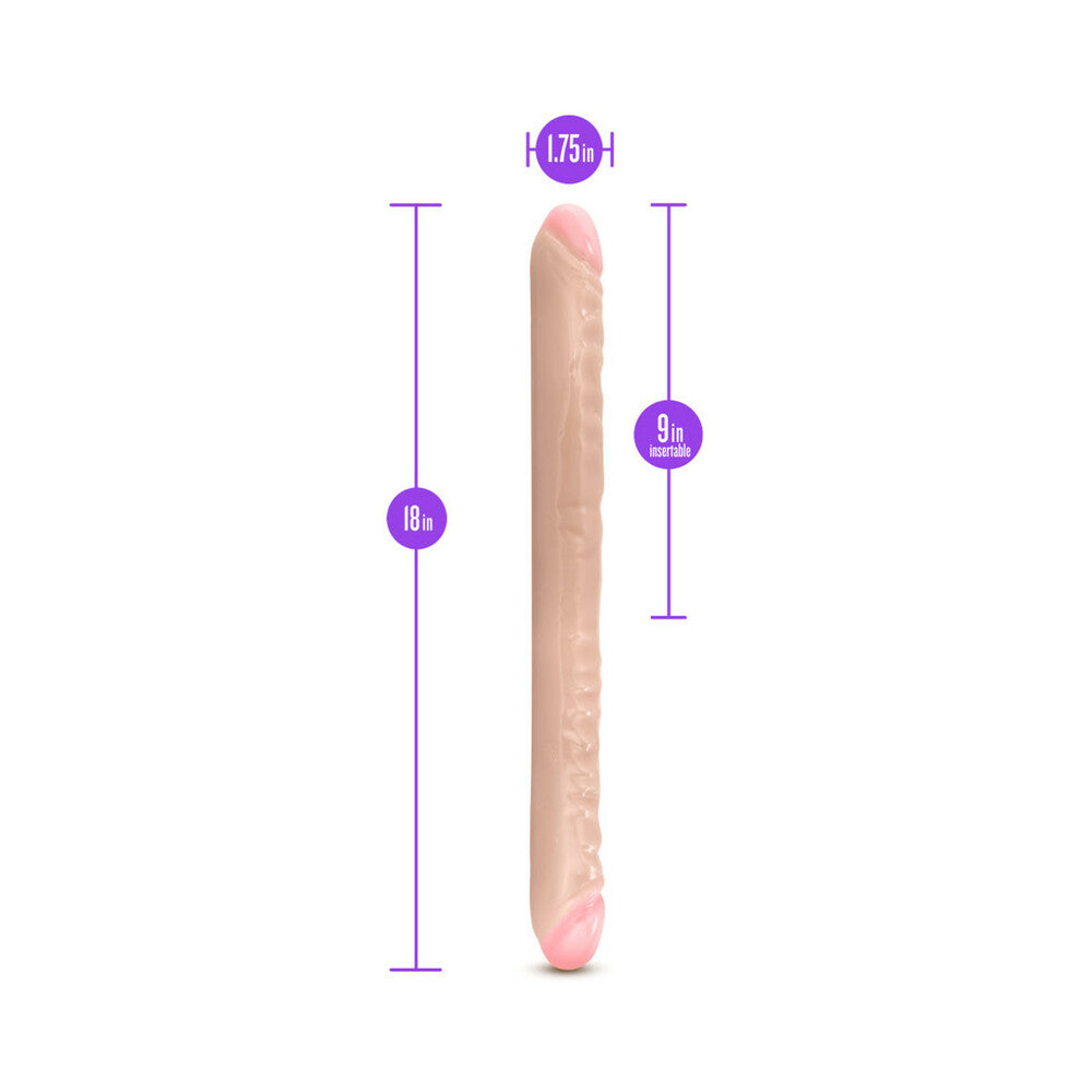 B Yours 18 Double Dildo - Black