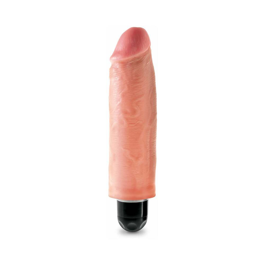 King Cock 6 inches Vibrating Stiffy Beige