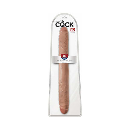 King Cock 16&quot; Thick Double Dildo - Tan