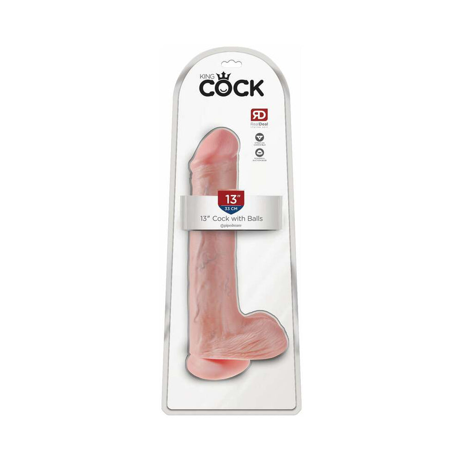 King Cock 13 Inch Suction Cup Dildo with Balls