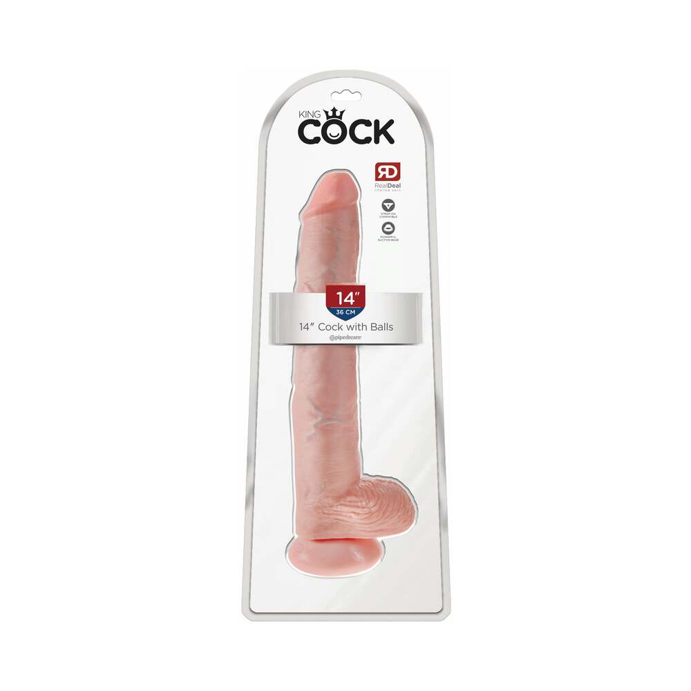 King Cock 14 inches Cock with Balls Dildo